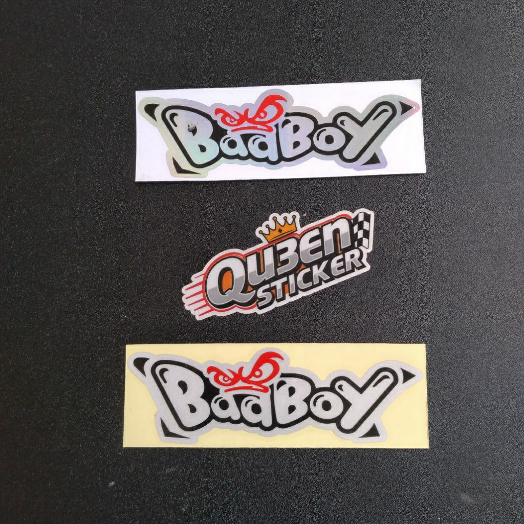 STICKER STIKER BADBOY MOTOR MOBIL LAPTOP CUTTING