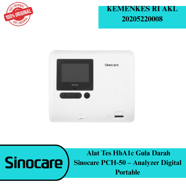 Alat Tes HbA1c Gula Darah Sinocare PCH-50 – Analyzer Digital Portable