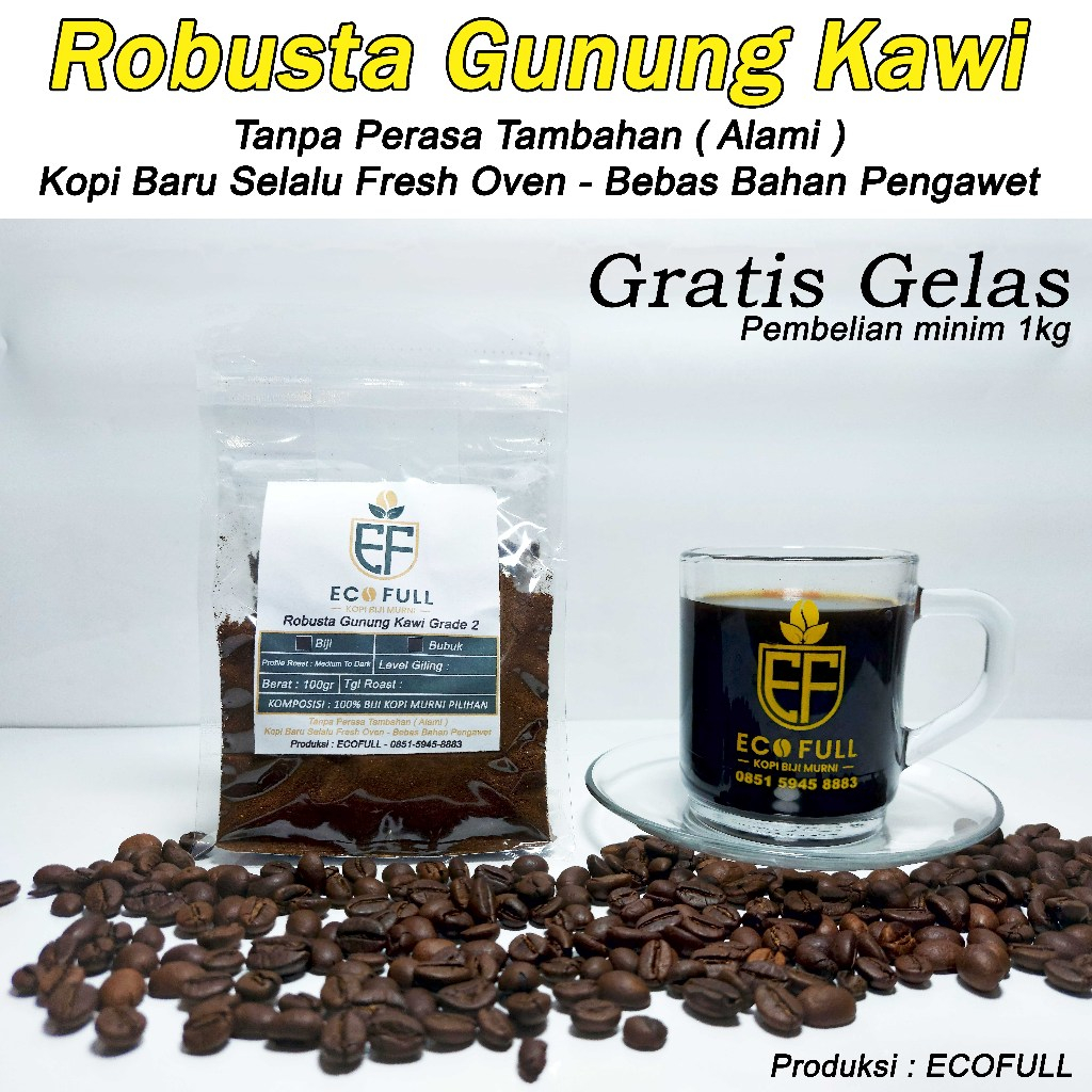 

Forcysn Kopi Bubuk Robusta Gunung Kawi