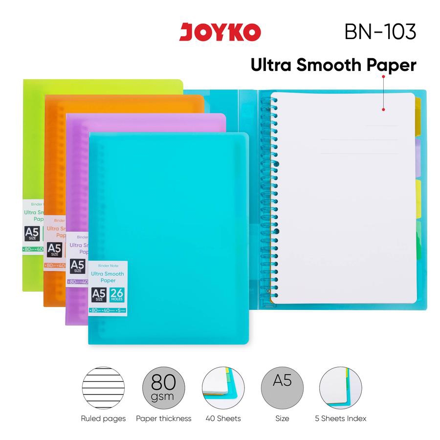 

Binder Note Ring File / Buku Binder Joyko BN-103 A5