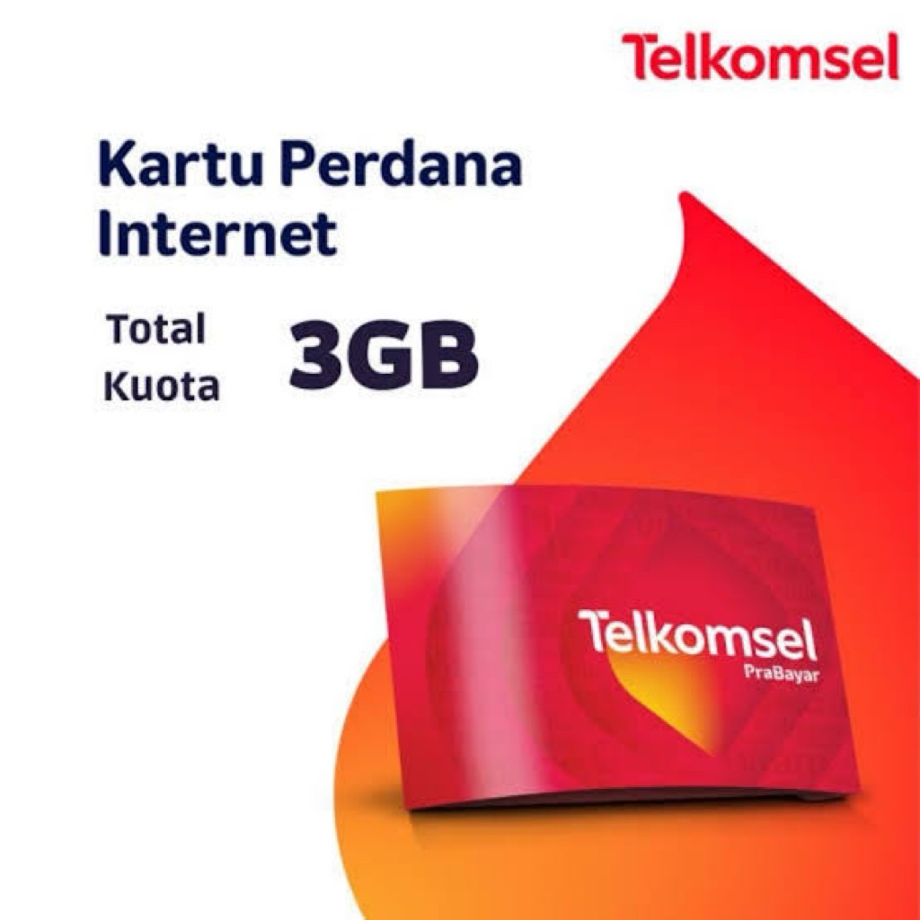 KARTU PERDANA SIMPATI TELKOMSEL KUOTA INTERNET 3GB NASIONAL