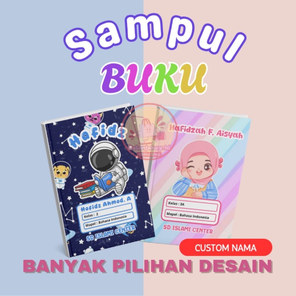 

Sampul Buku Sekolah Anak Custom Nama Back To School Cover Buku A5 B5