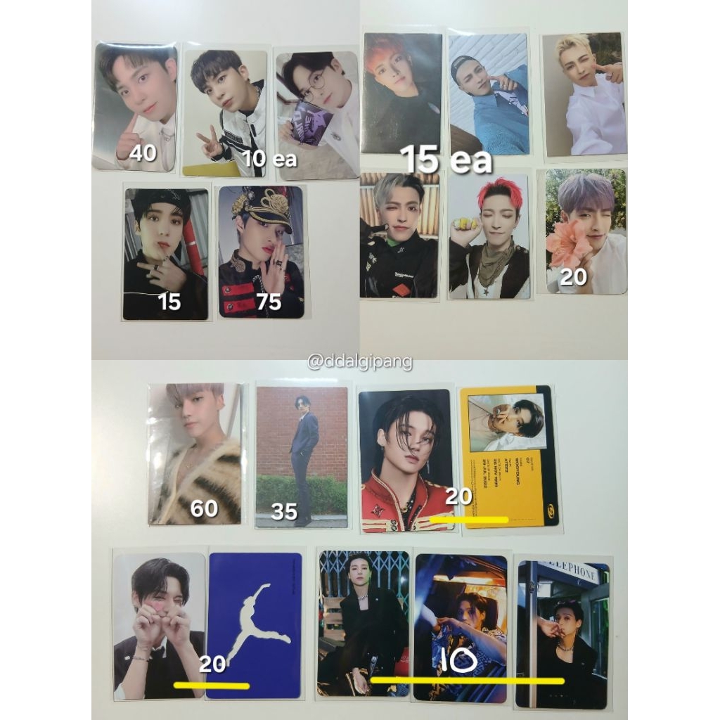 

Ateez Photocard Official Album Hongjoong Wooyoung Jongho Yunho Mingi