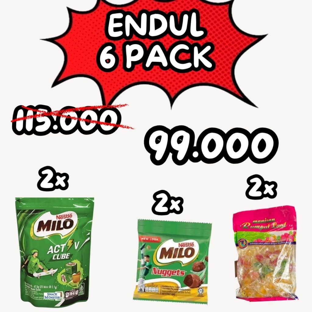 

Bundling 2 Milo Cube X 2 Milo Nuggets X 2 Manisan