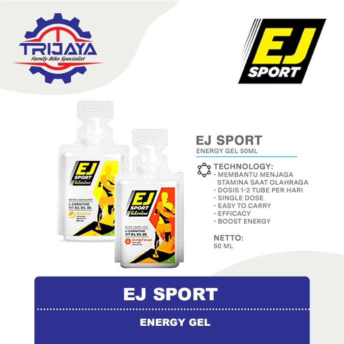 

EJ SPORT Energy Gel 50ml Minuman Suplemen Penambah Stamina (1 BOX isi 5 tube)