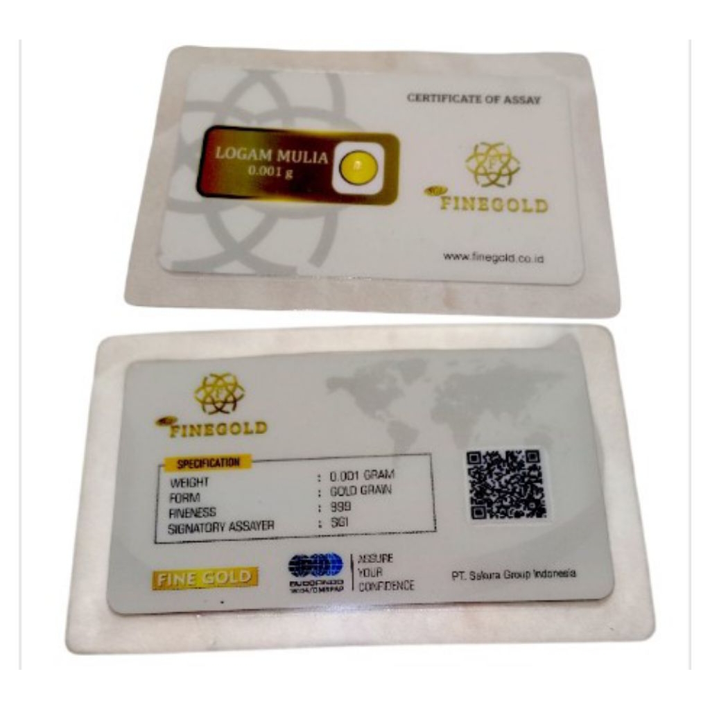 EMAS 24KARAT ASLI BABYGOLD UKURAN MINI 0.001GR LOGAM MULIA