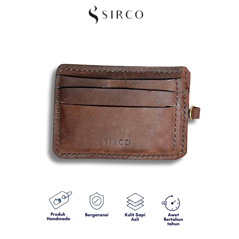 

Lanyard Id Card Name Tag Cardholder Pria Wanita Kulit Sapi Asli Dompet Stnk Premium Handmade