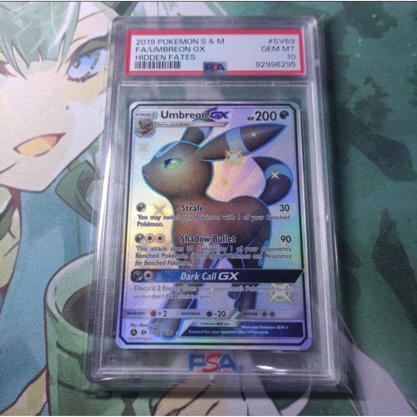 Pokemon TCG EN English SM Hidden Fates Shiny Umbreon GX FA SSR PSA 10