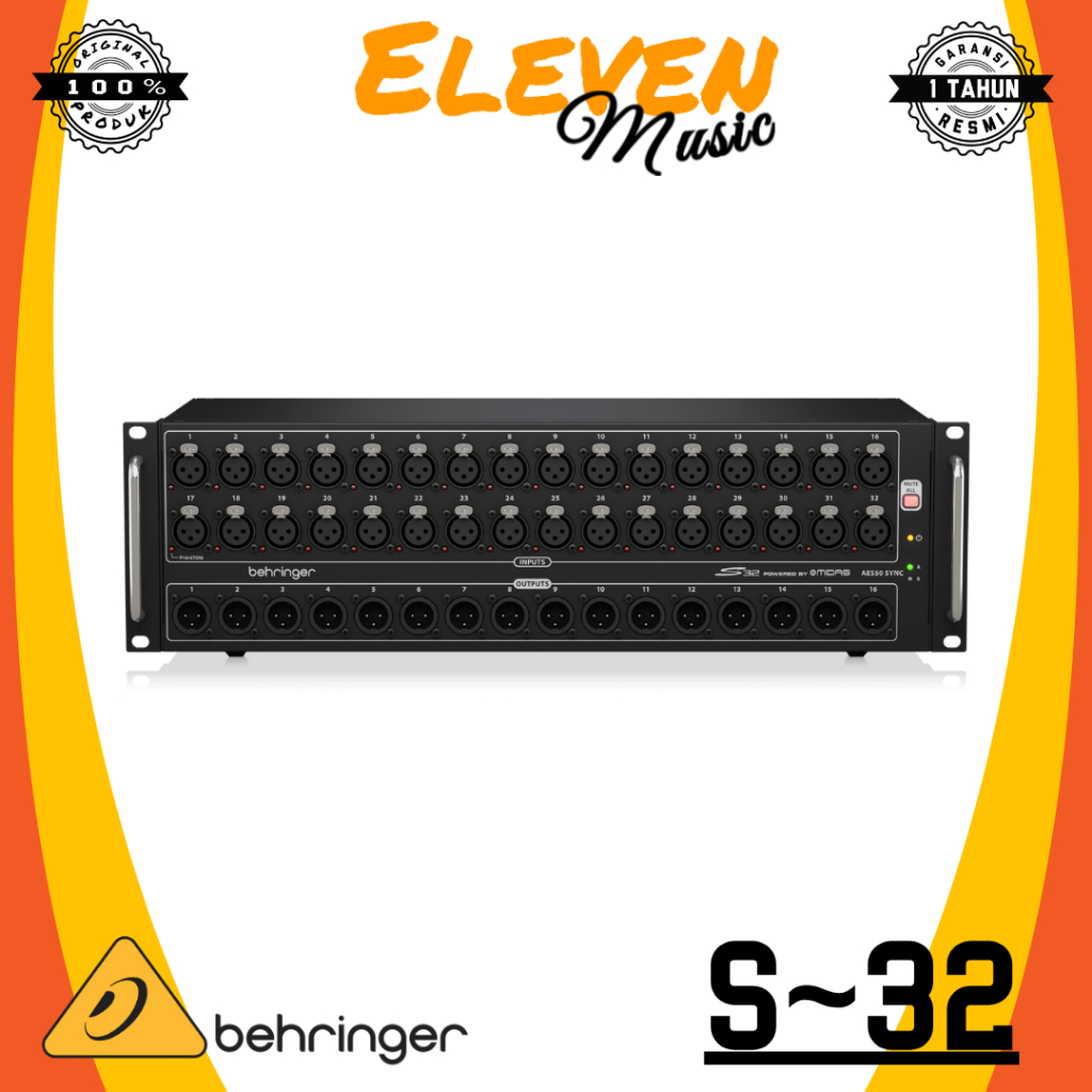 Behringer S32 32-input / 16-output Digital Stage Box Orriginal S 32