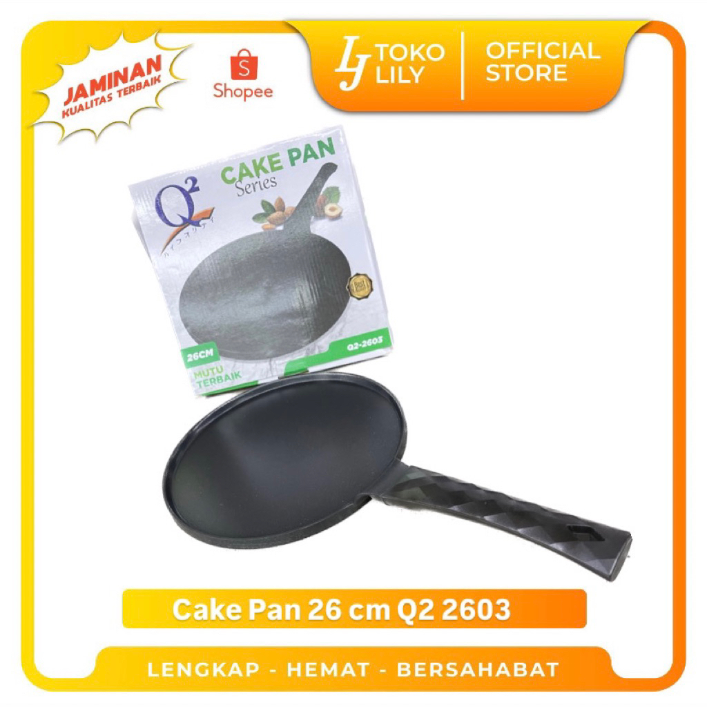 Wajan Crepes Datar Cake Pan 26cm Anti Lengket Q2 2603