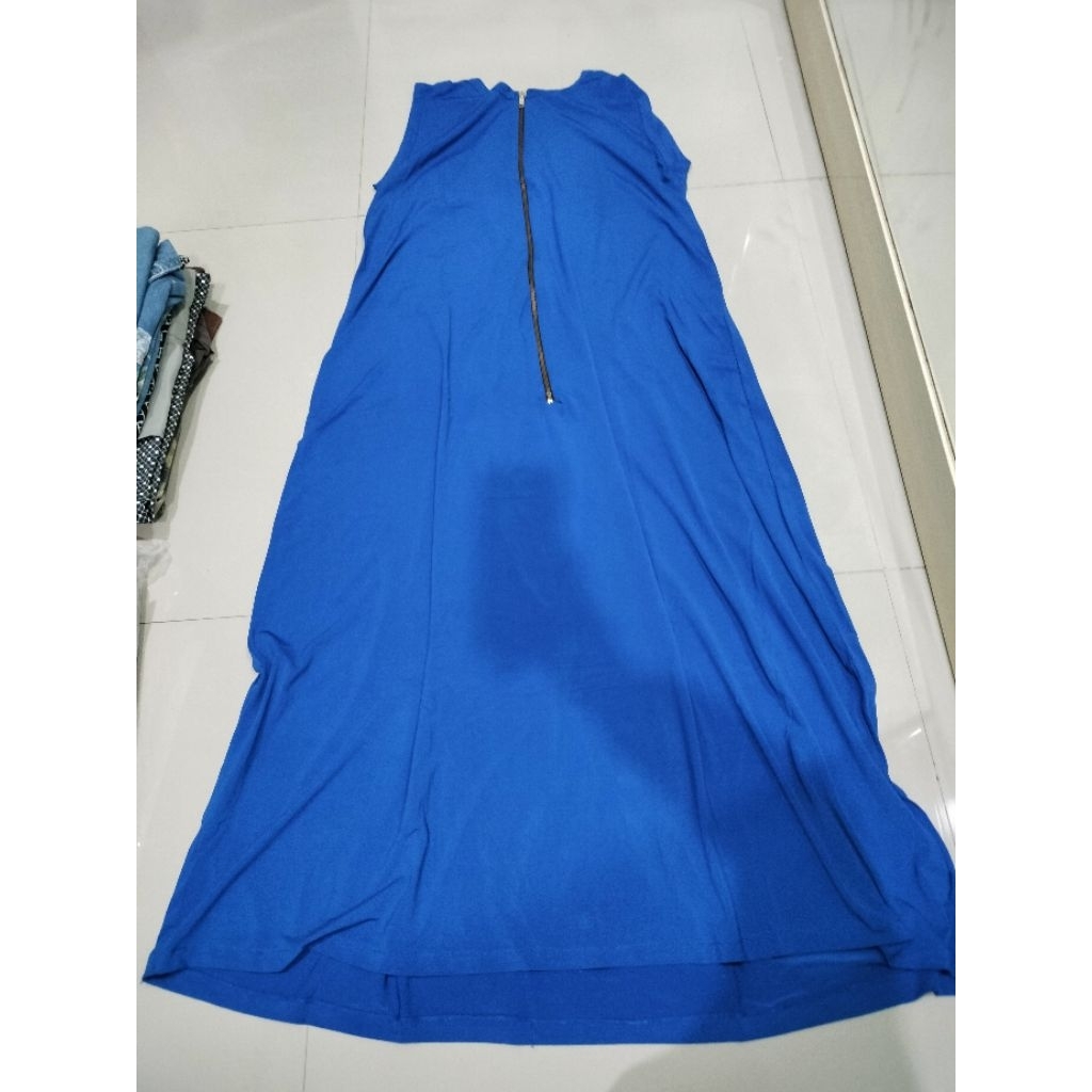 PL Gamis Sleeveless Hitam & Biru Benhur