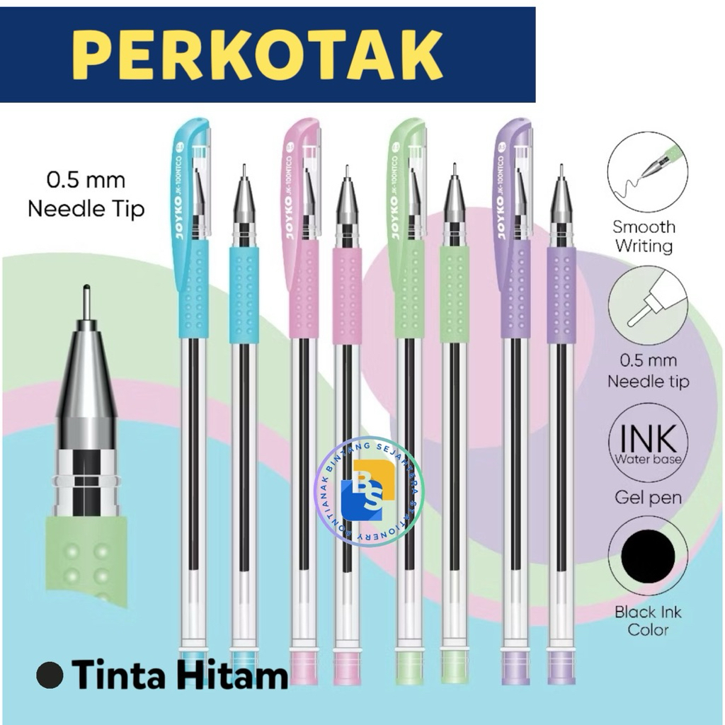 

12 Pcs - Gel Pen Pulpen Joyko JK-100NTCO 0.5 mm