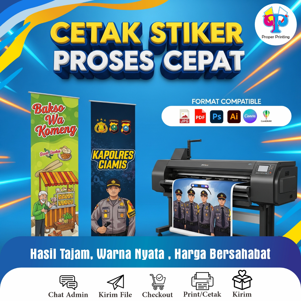 

ProperPrinting - Cetak Stiker Meteran Custom — Bisa Request Desain & Ukuran