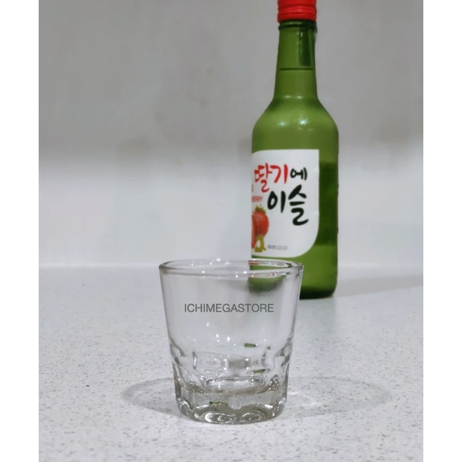 ICHIMEGASTORE Gelas Sloki Kaca Shot Glass Gelas Cocktail Dessert Soju Wine Arak SATUAN