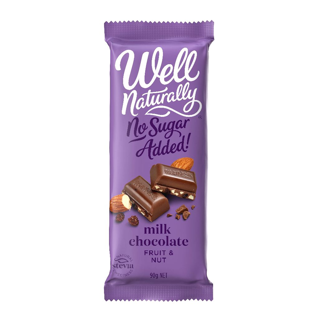 

Well Naturally Cokelat Tanpa Gula – Chocolate Sehat Premium | Sugar Free Chocolate | Milk Choc Fruit & Nut 90g