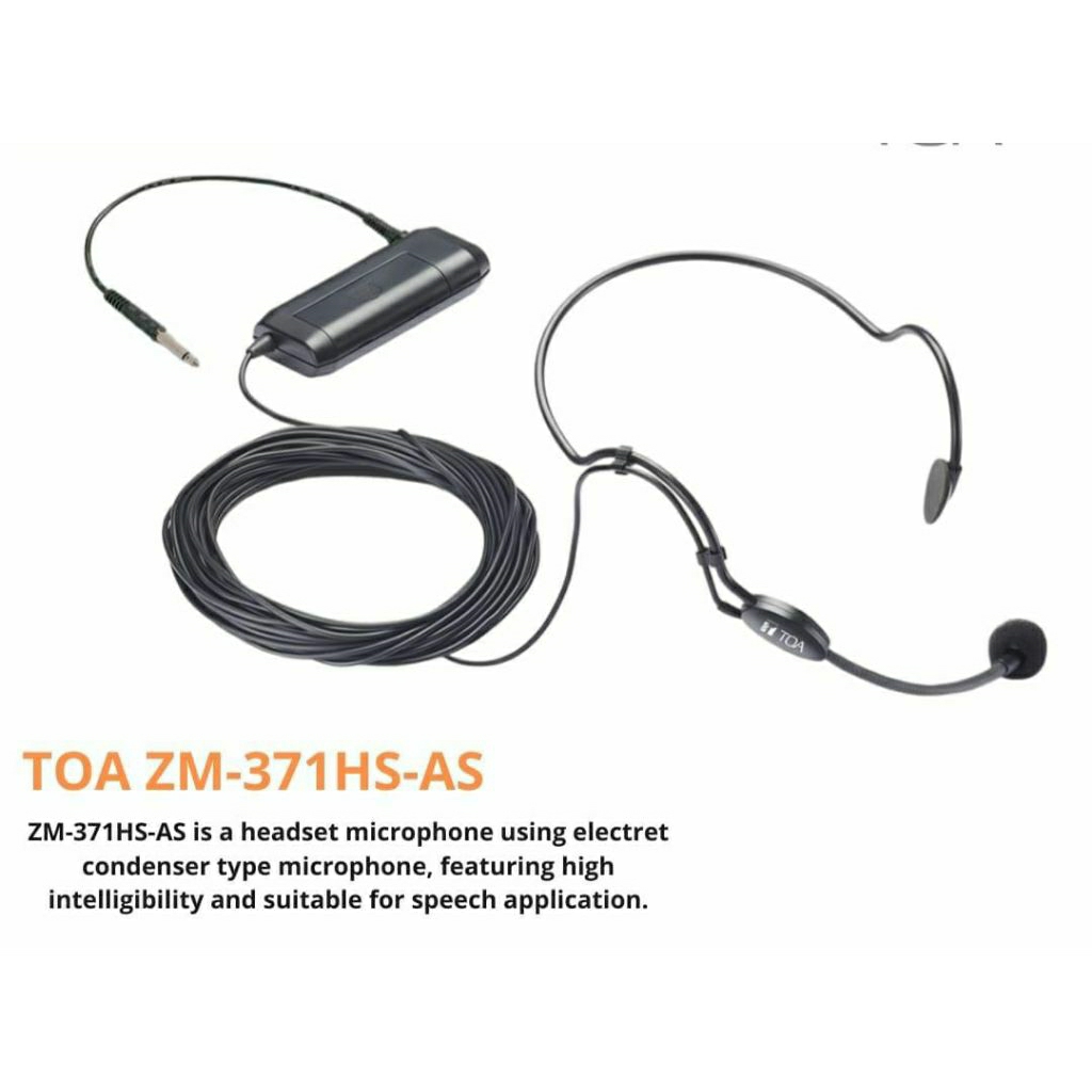 Mic Headset Toa ZM 371 HS Toa ZM 371HS-AS Original Toa Mic Imam Tausiah Pidato