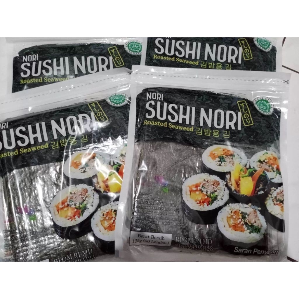 

Sushi Nori berat 12.5 (5 lembar)
