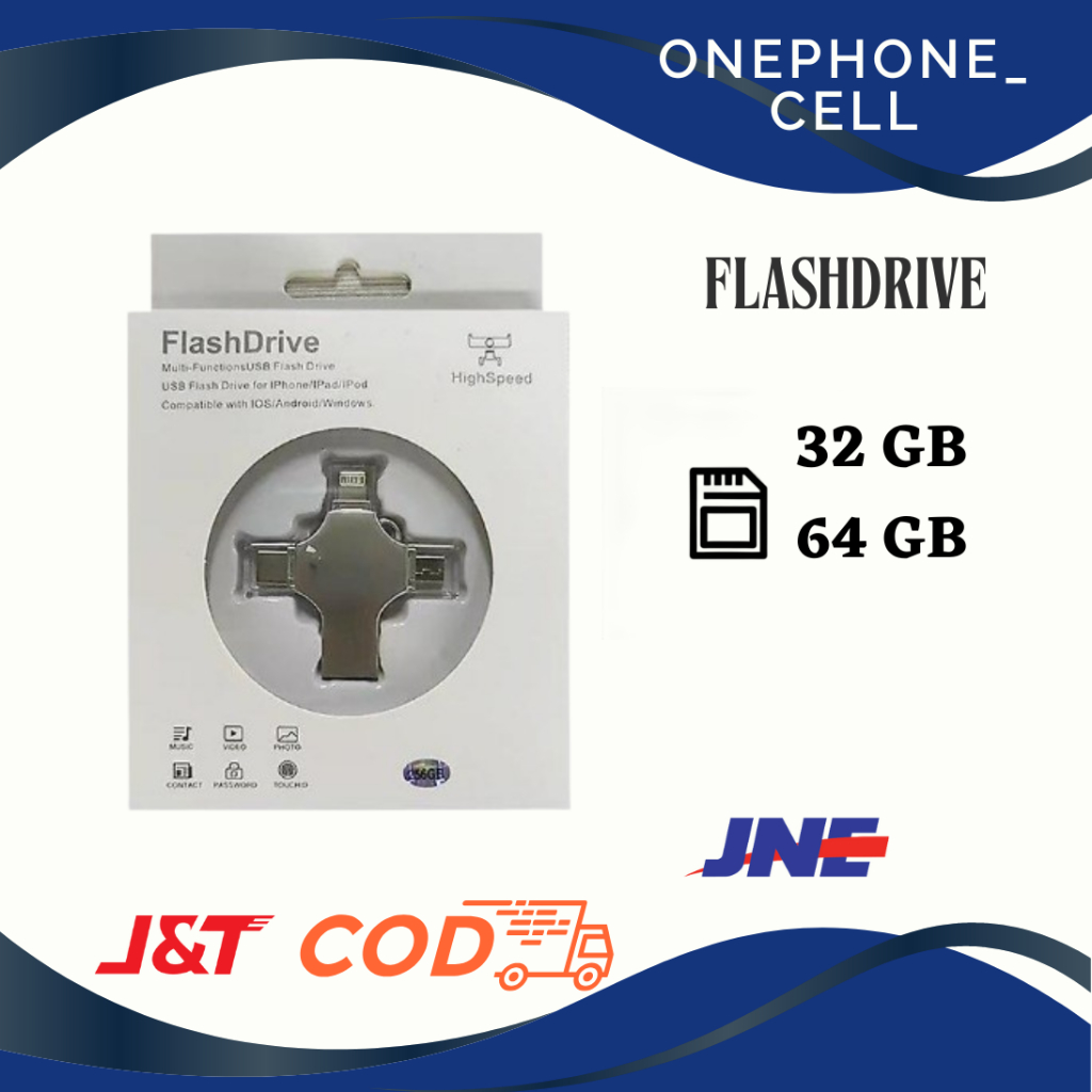 FLASHDRIVE STICK USB OTG 4 IN 1 TYPE C USB FOR IPHONE ANDROID