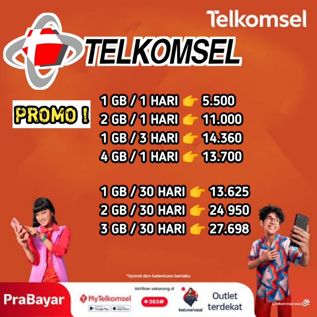 PAKET DATA TELKOMSEL MINI HARIAN | ALL NASIONAL