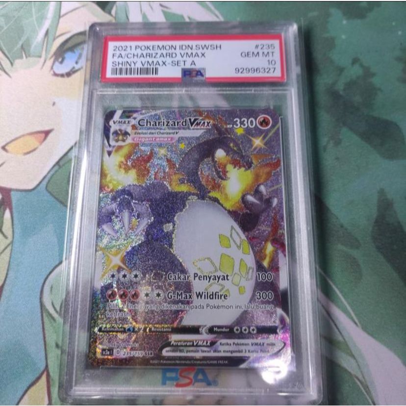 Pokemon TCG ID Indonesia SWSH SC3a Shiny Charizard VMAX SSR PSA 10