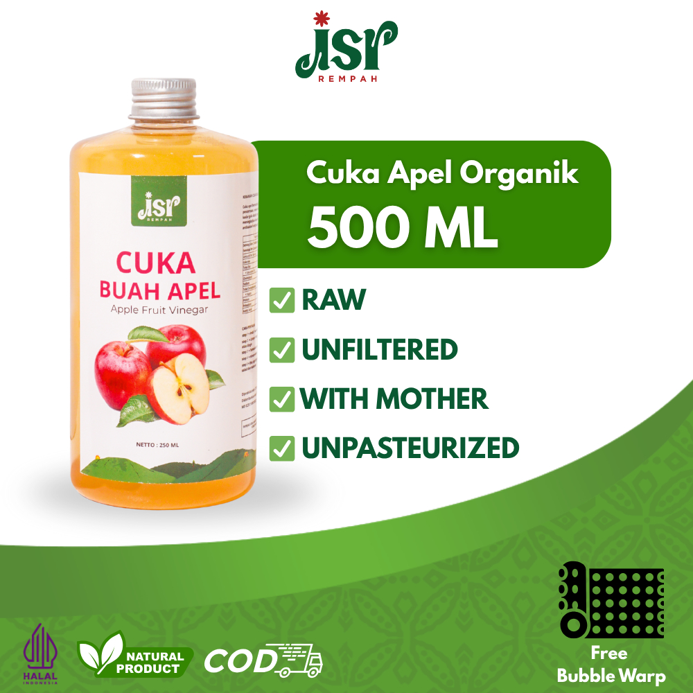 

JSR Rempah Cuka Apel Asli Apple Cider Vinegar Cuka Sari Apel 500 ml