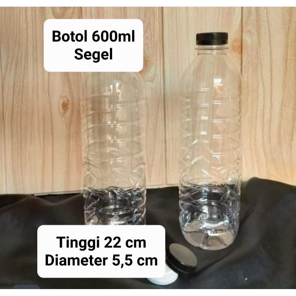 Botol minyak goreng 600 ml / botol plastik 0.6 lt / Botol Besar Aqua 600 ml Segel