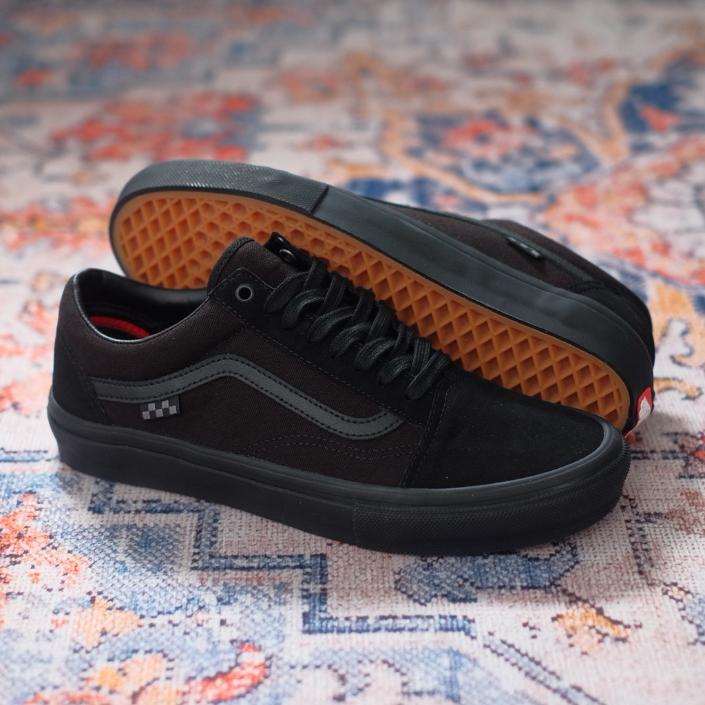 Vans Old Skool Skate Black Black 100% ORIGINAL RESMI