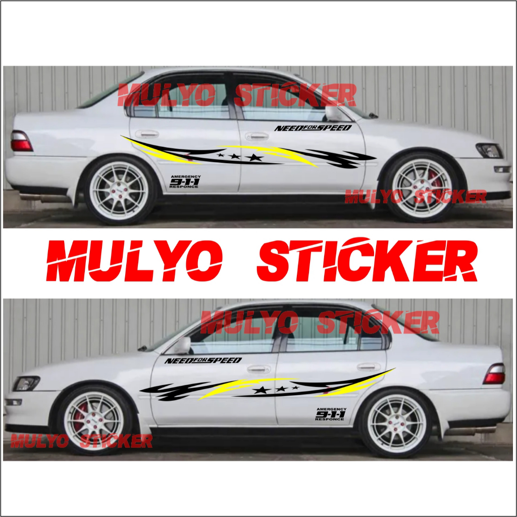 stiker cutting stiker mobil sedan Corolla Altis dll Stiker keren