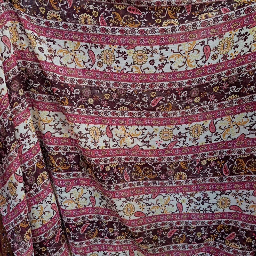 kain bahan sifon yoryou motif | kain sifon motif batik | kain chiffon premium pj harga 0,5 meter