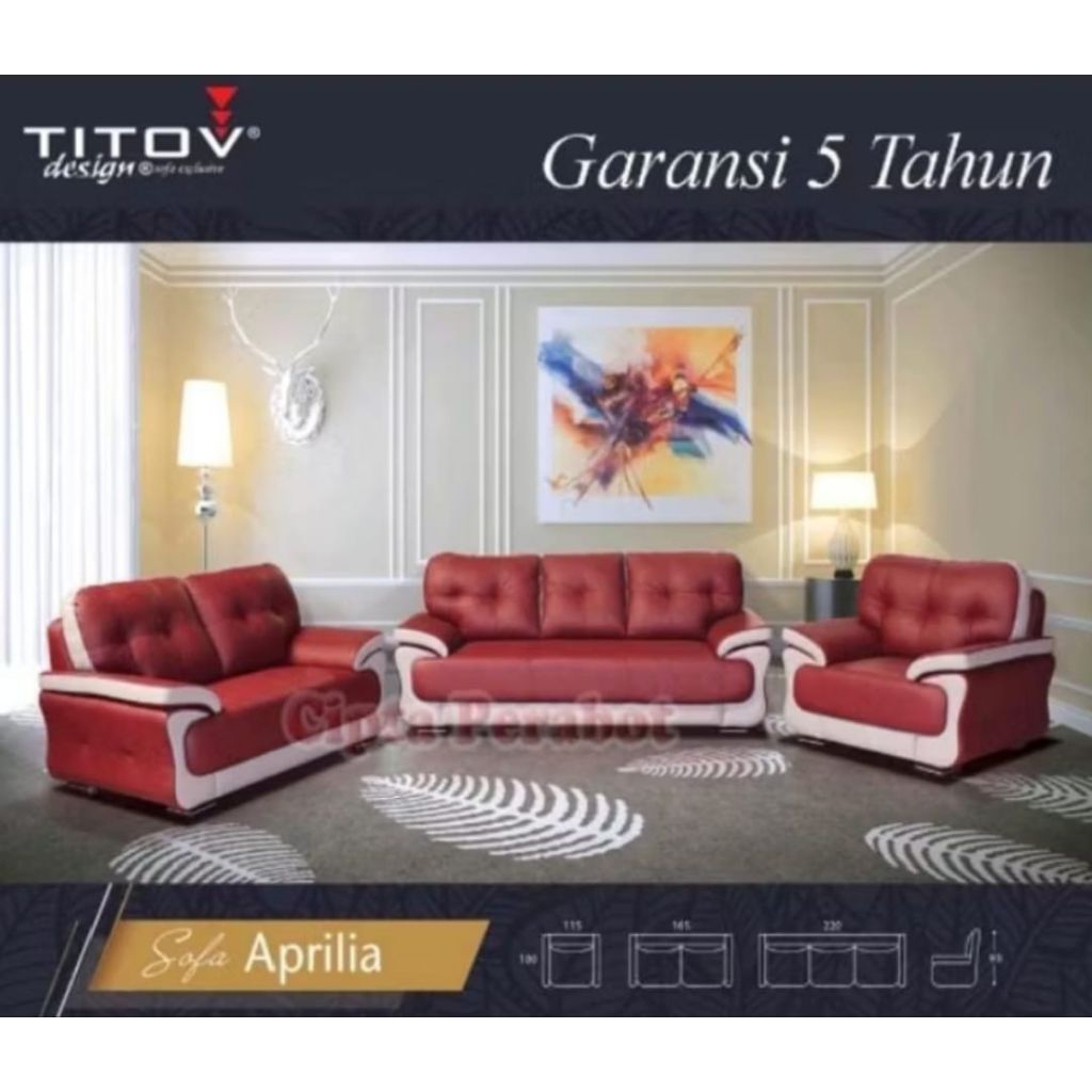 sofa titov type aprilia sofa 321 garansi 5 tahun