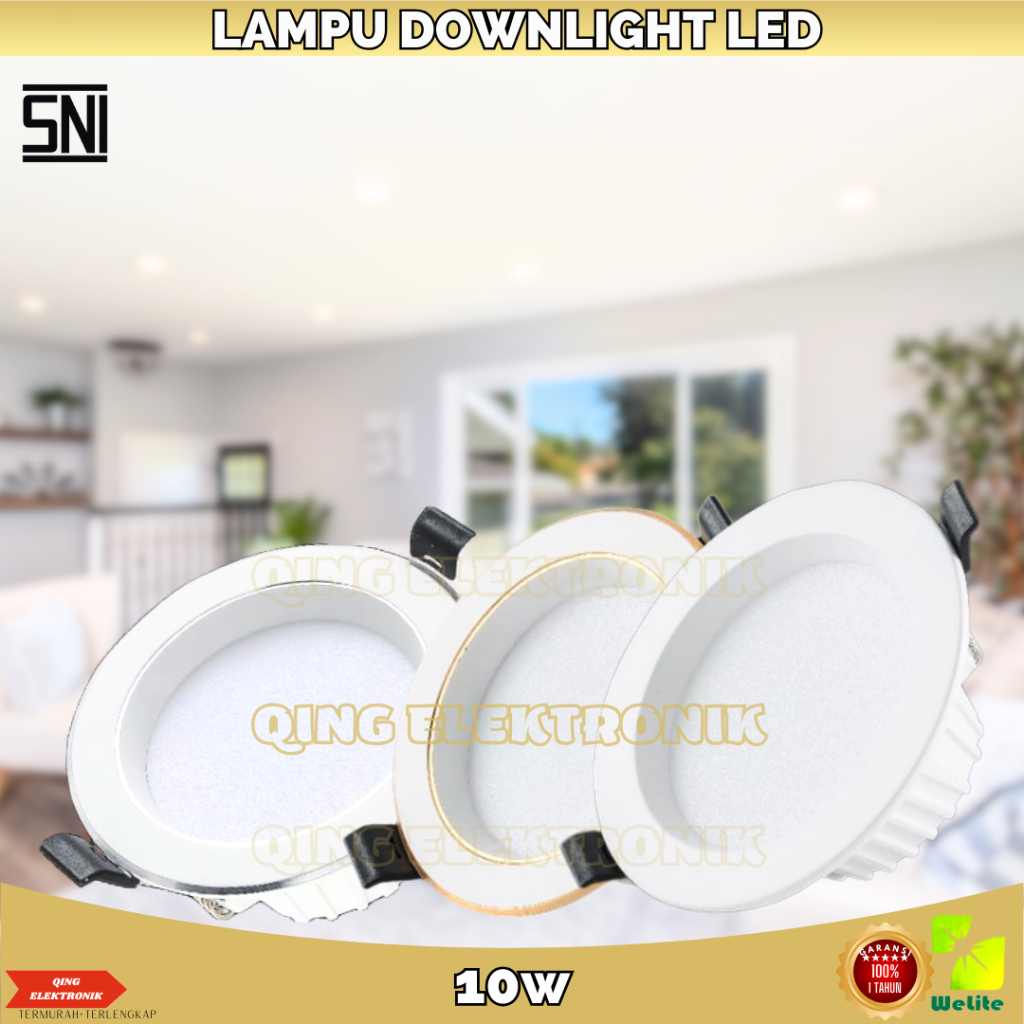 Lampu Downlight 3 Cahaya LED 3 Warna 1 Lampu Panel LED Plafon Rumah 10W 3 Colors