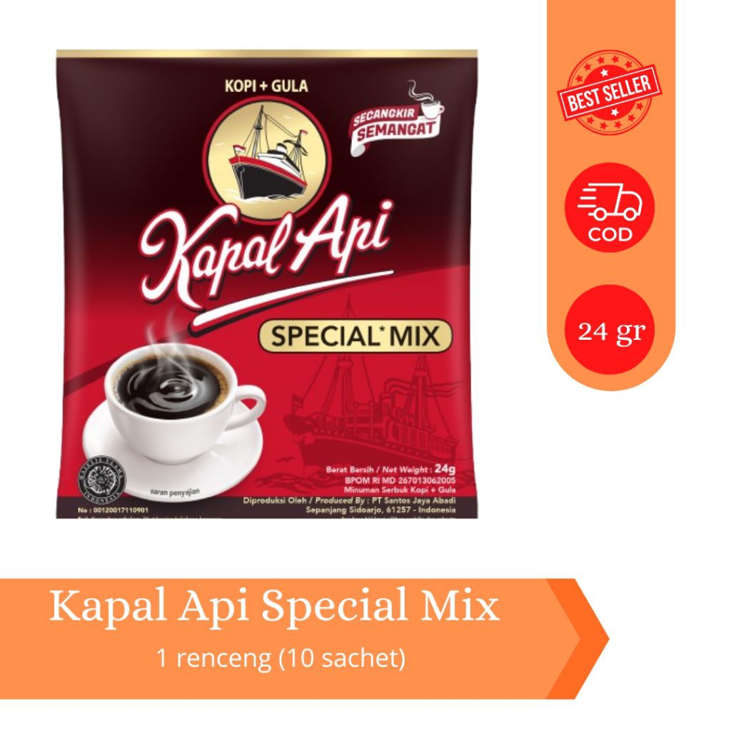 

promo harga grosir kopi kapal api spesial mix 1 renteng isi 10pcs