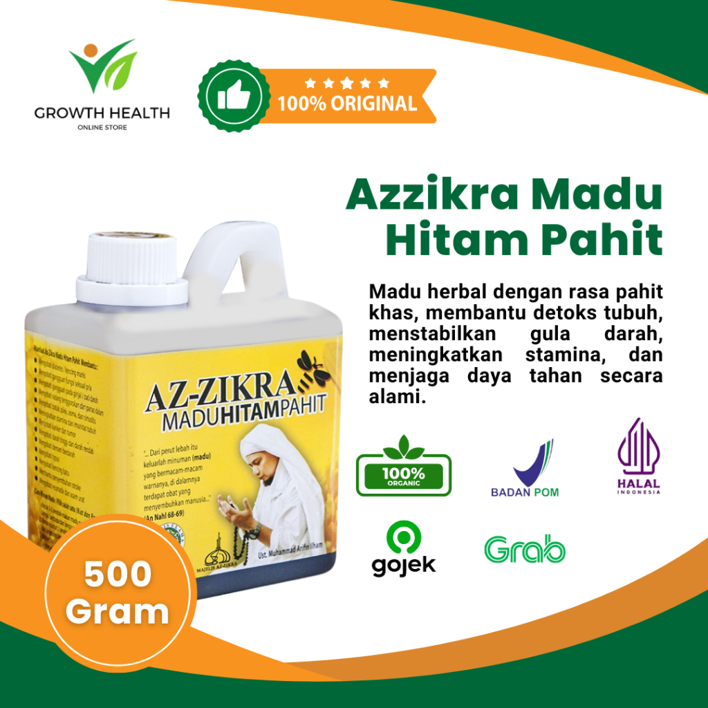 

Azzikra Madu Hitam Pahit Az zikra 500gr