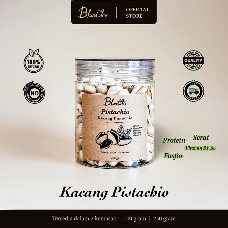 

Blantika Pistachio Panggang Premium | Kacang Pistachio Sehat & Renyah | Cemilan Kaya Manfaat