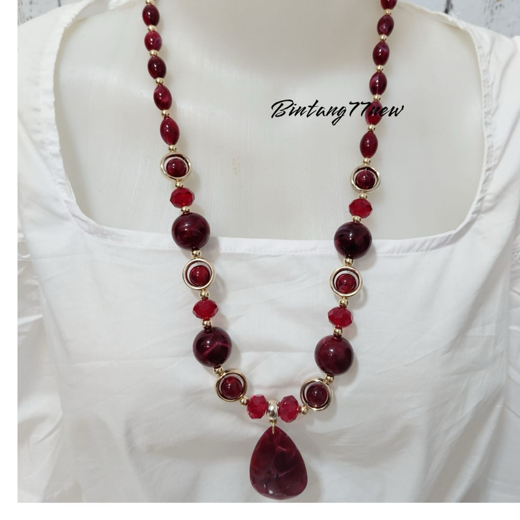 Kalung Etnik Wanita Aksesoris Fashion Hijab Panjang Korean Style