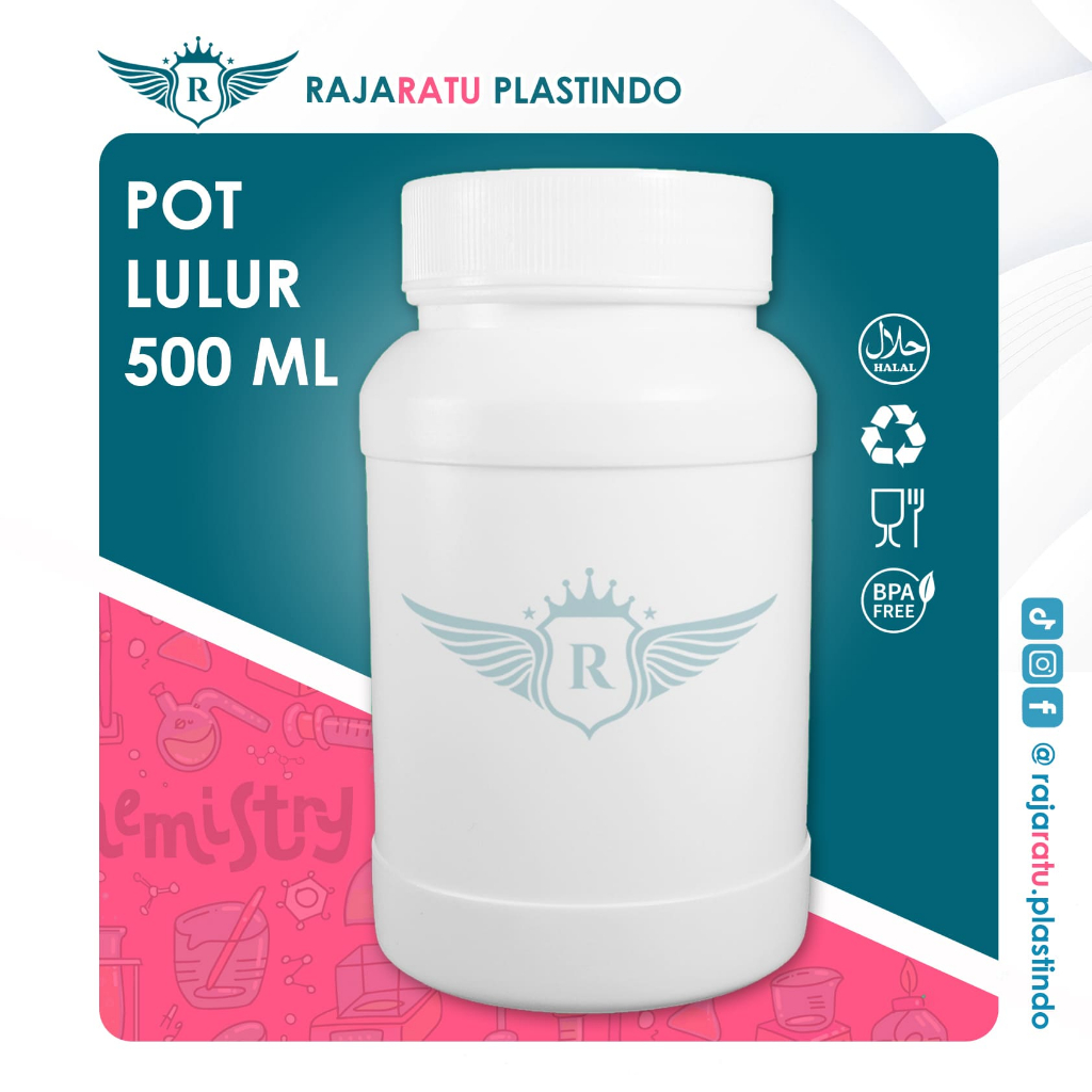 Pot Lulur 500 ml Potlem Fox Botol HDPE 500 ml Rajaratu Plastindo