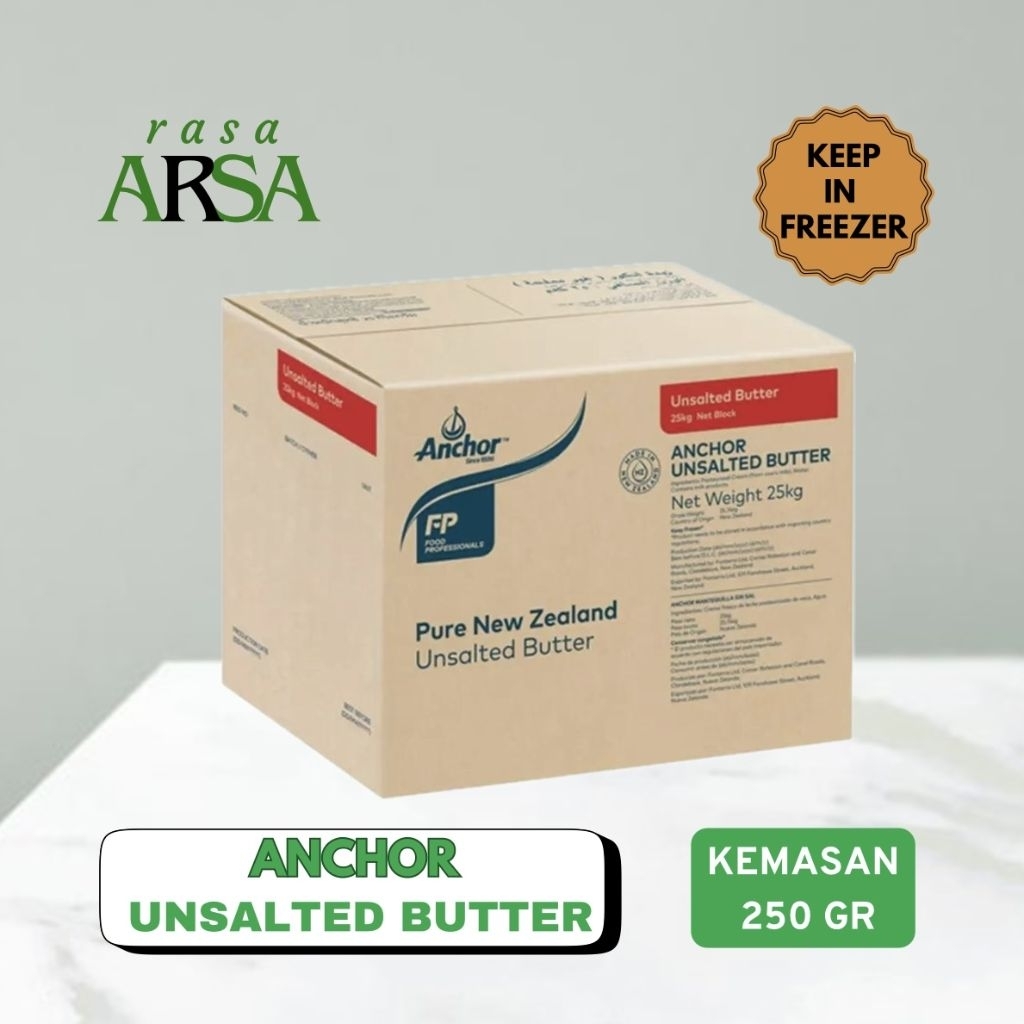

Unsalted Butter Anchor / Mentega Tawar Kemasan 250 Gram