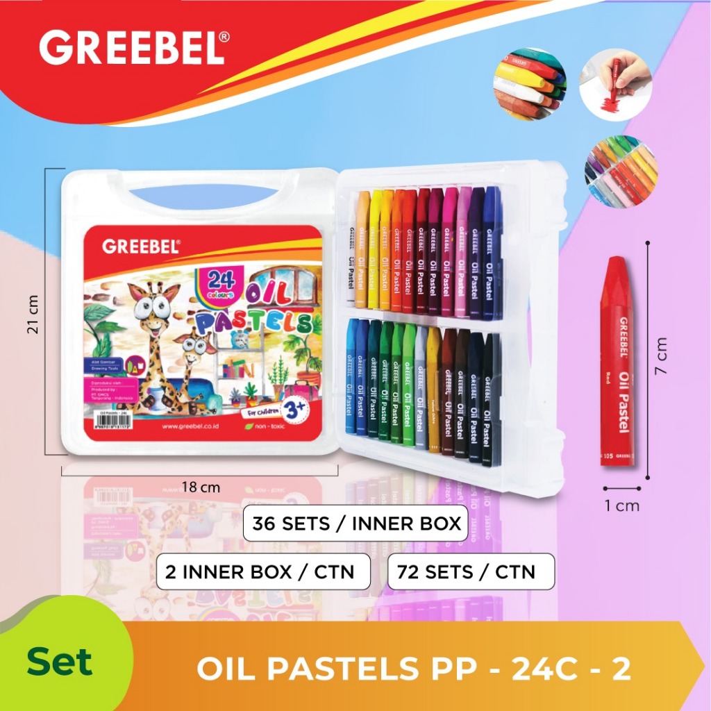 

Greebel Oil Pastel PP-24C / Crayon Greebel Oil Pastel 24 Color
