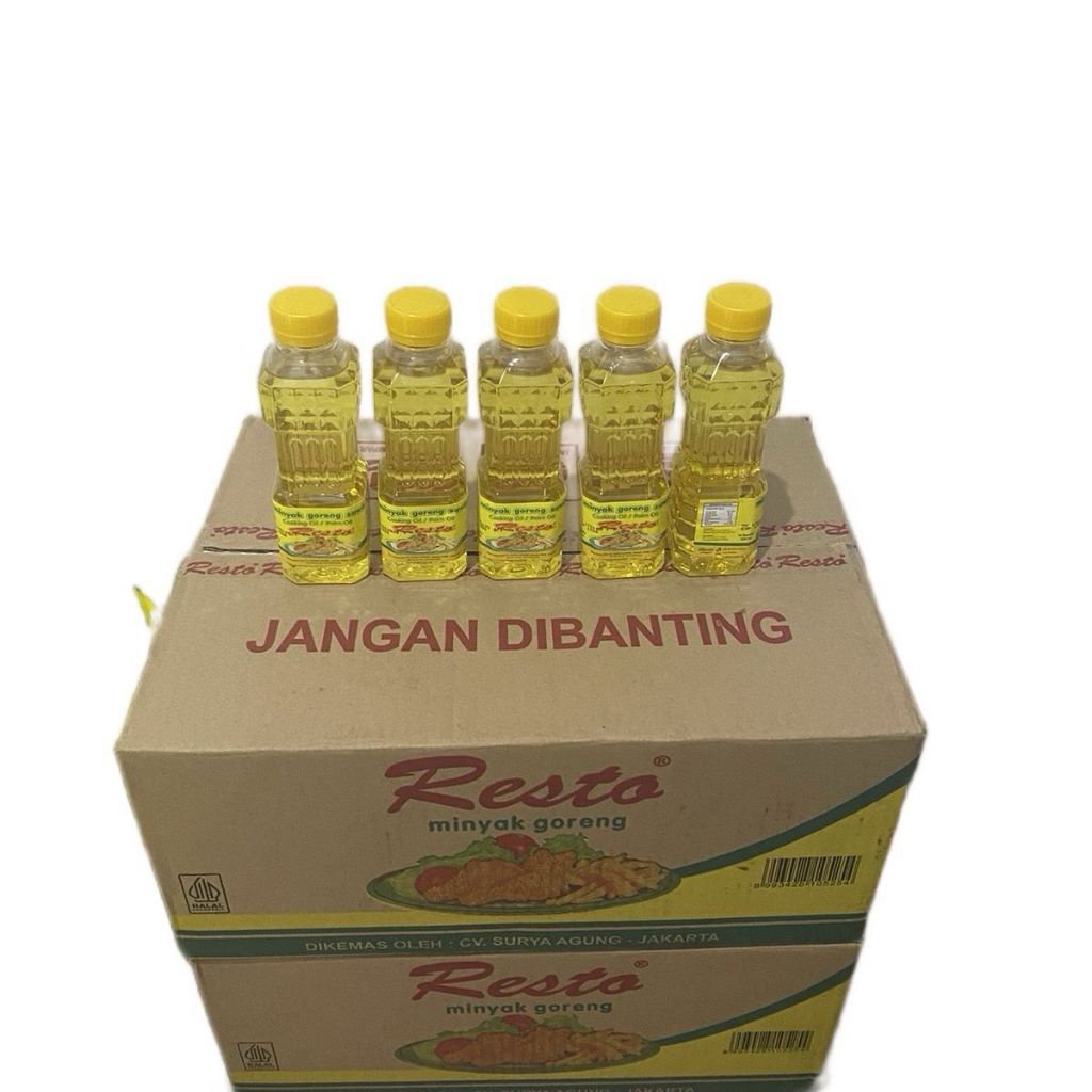 

Minyak goreng resto 250 ml 1 dus isi 48 pcs