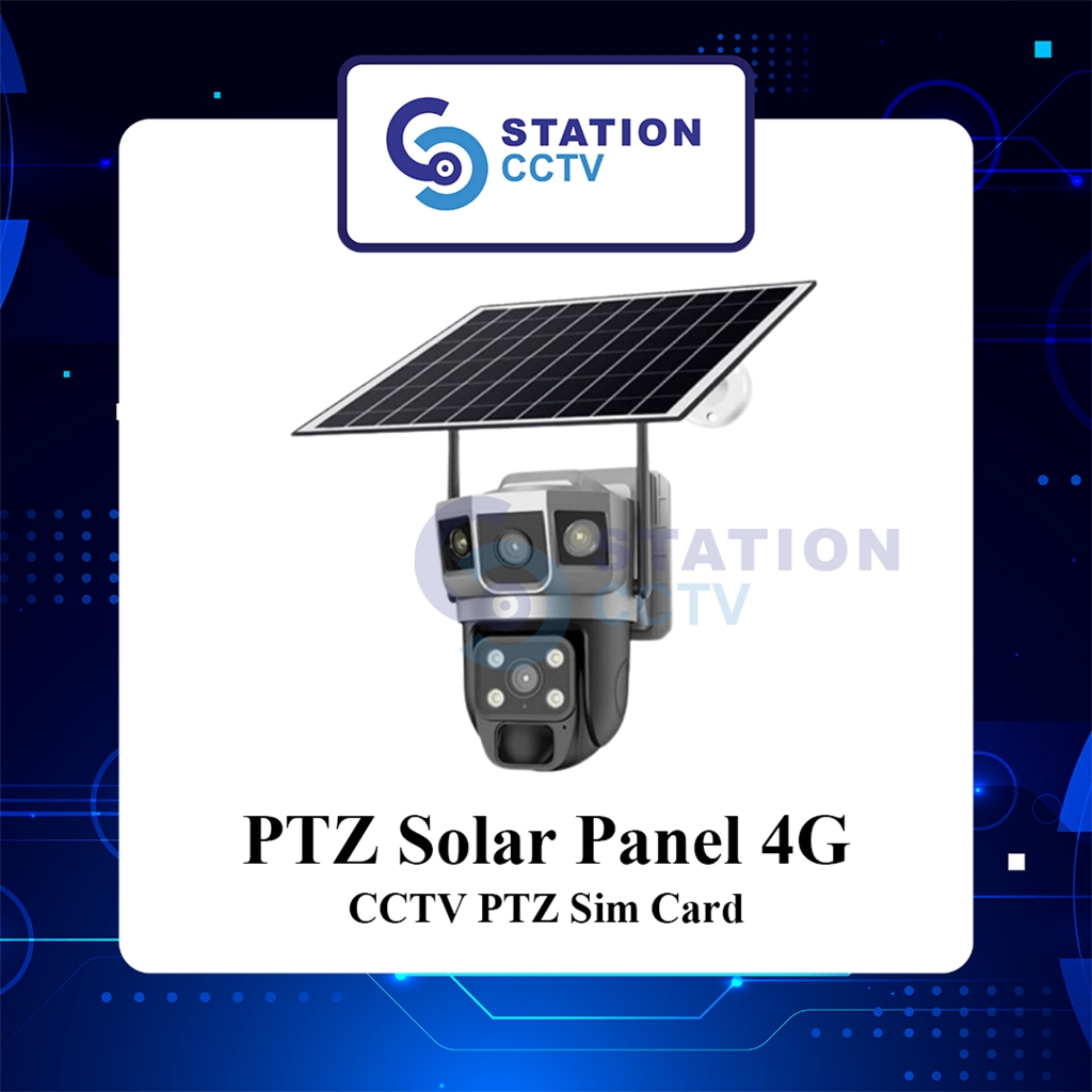V380 Pro 4K CCTV PTZ Kamera 4G WIFI Solar Panel Surya Tenaga Matahari Outdoor - Penuh Warna Tipe 4G 