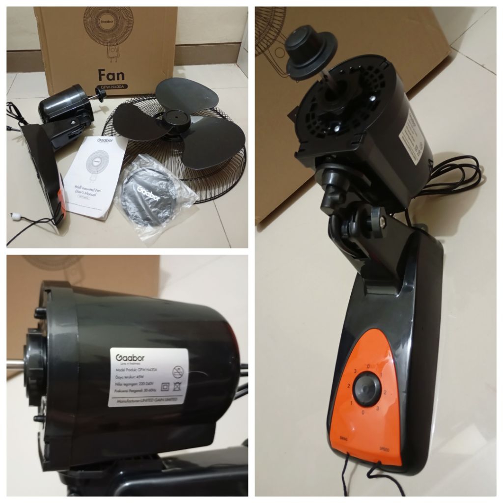 Gaabor Kipas Angin Dinding 16 Inch