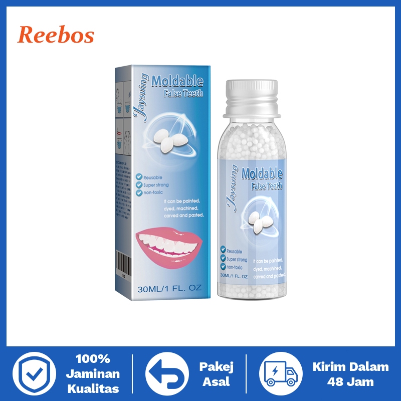 Reebos Dental Gum Kosmetik - Tempel Gigi Palsu, Tambal Sementara Gigi Patah & Rusak