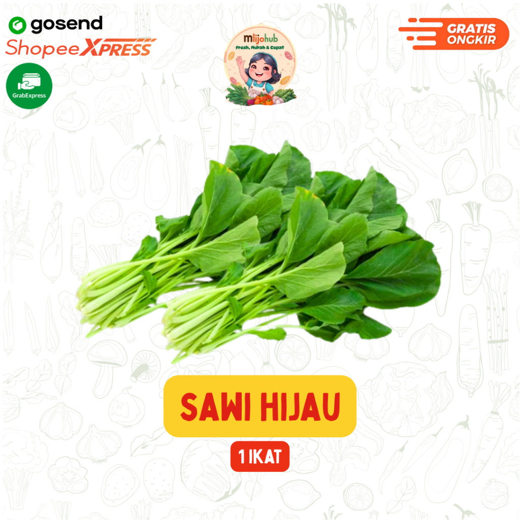 

Sawi Hijau - Pengiriman Instan - Fresh Mlijohub Malang