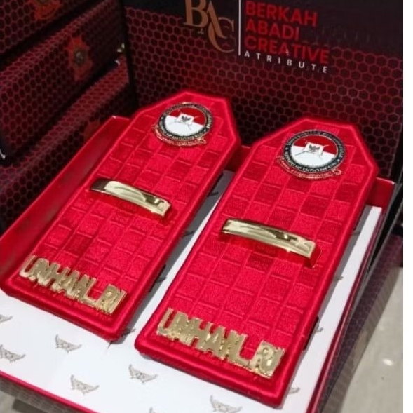pangkat Pdu unhan ri balok 1 logam bordir merah mewah