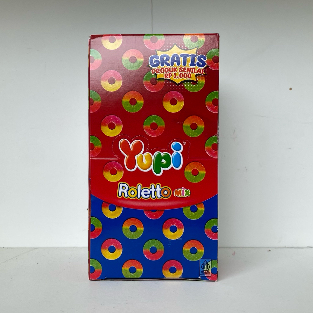 

PERMEN YUPI ROLETTO MIX 1 BOX ISI 12 | YUPI JELLY GUMMY