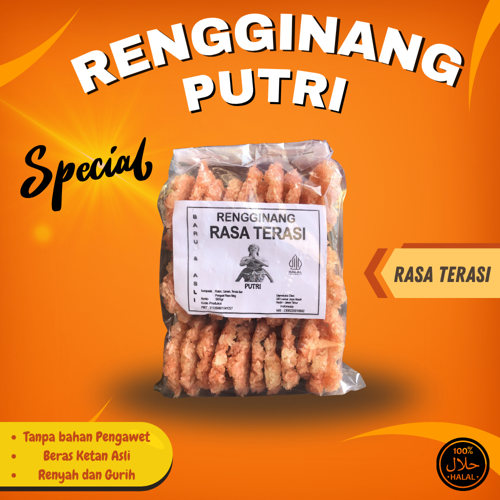 

Rengginang Putri Varian Terasi 500gr | Camilan Kriuk Enak | Homemade Halal