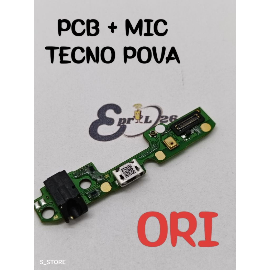 PAPAN CAS TECNO POVA ORI CONNECTOR CHARGER PCB BOARD TECNO POVA ORI PLUS IC