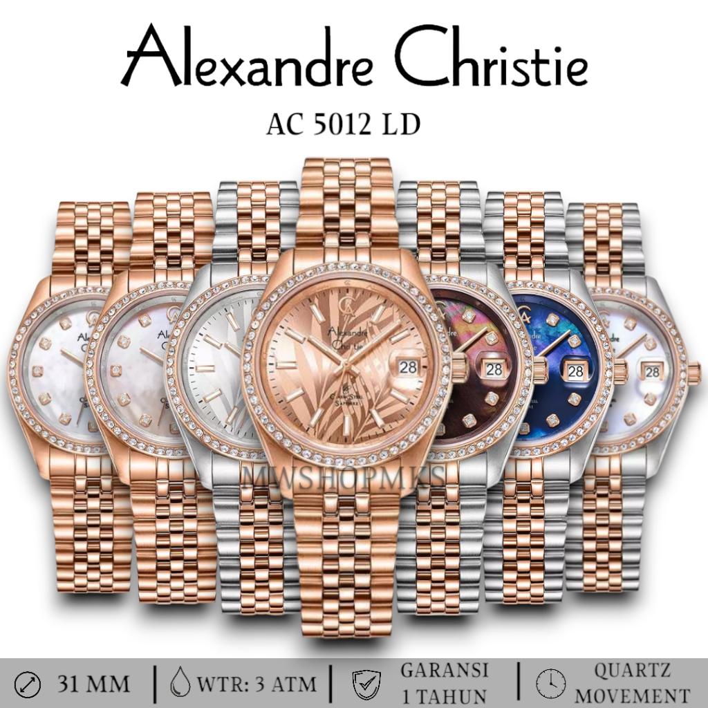 Jam Wanita Alexandre Christie AC5012 AC 5012 Original Garansi Resmi Alexander Christie Free Baterai