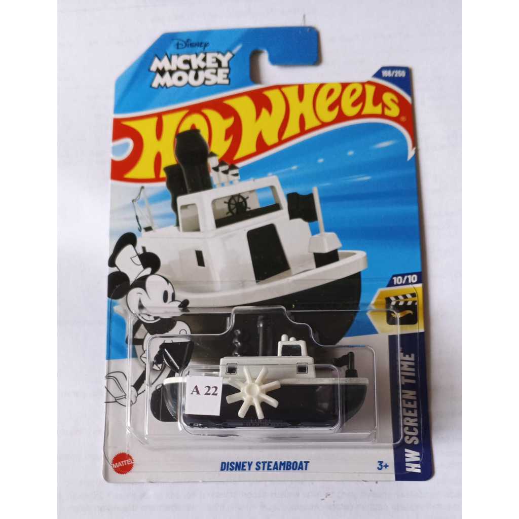 Hot Wheels - Disney Steamboat White HW Screen Time Mickey Mouse