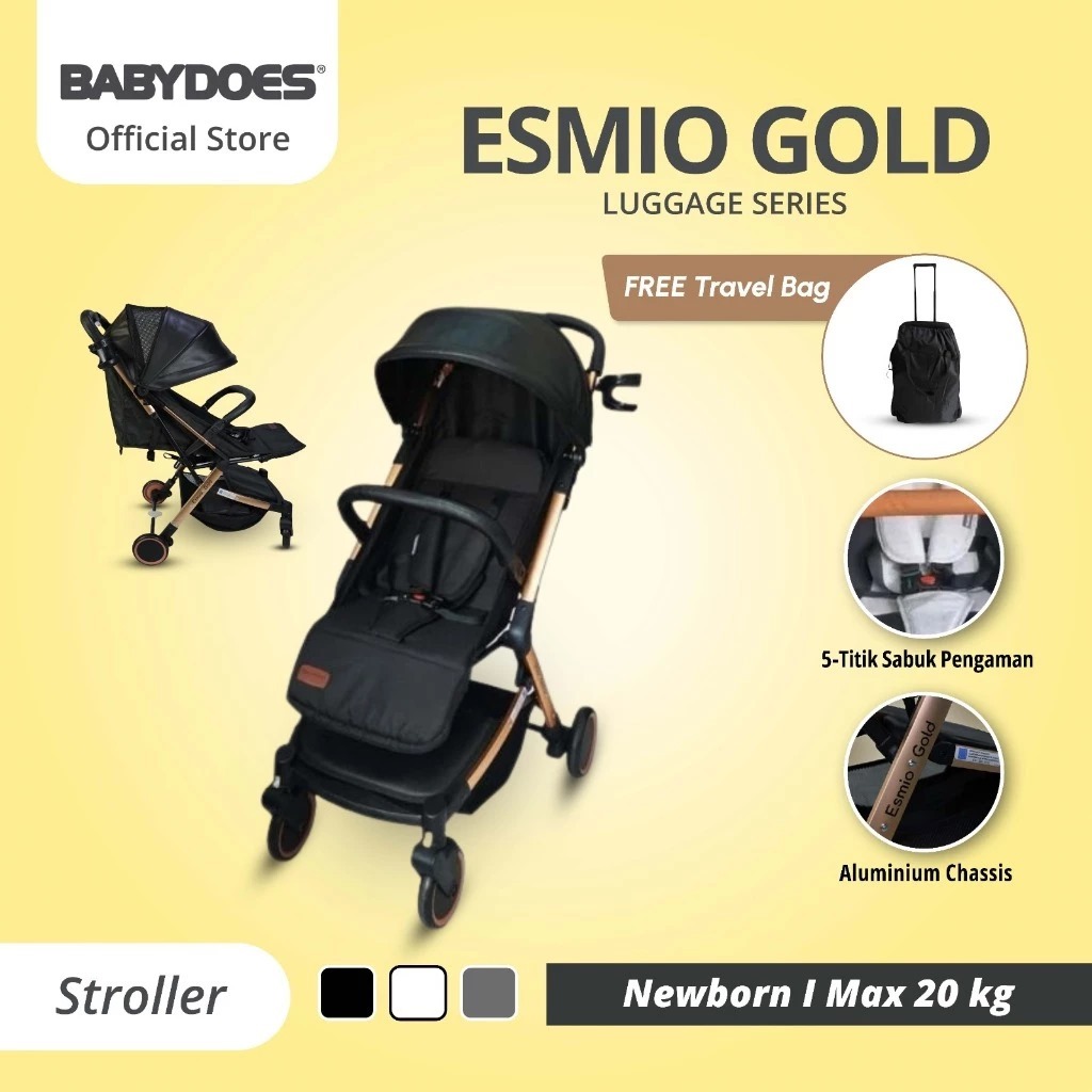 Baby Does Esmio Gold Baby Stroller / Stroller Kereta Dorong Bayi BabyDoes Esmio Gold